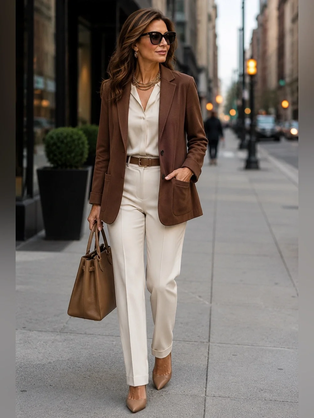 J. CREW Women's Chestnut Brown Single-Button Knit Sweater Blazer XXL